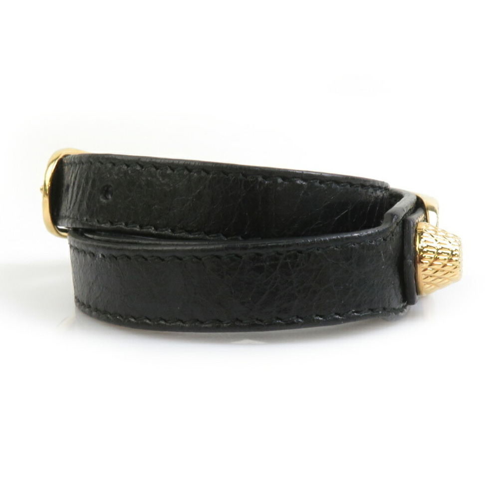 BALENCIAGA Black Leather Charm Bracelet - Picture 2 of 5
